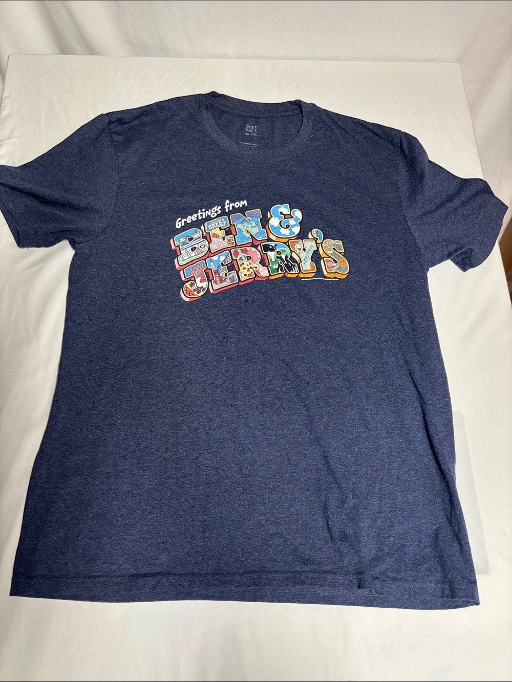 Ben & Jerry’s Greetings From Graphic T-Shirt Navy Recycled Tee